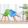 Buy cheap Beech Leg Wood And Leather Dining Chair With 44cm Sitting Height from wholesalers