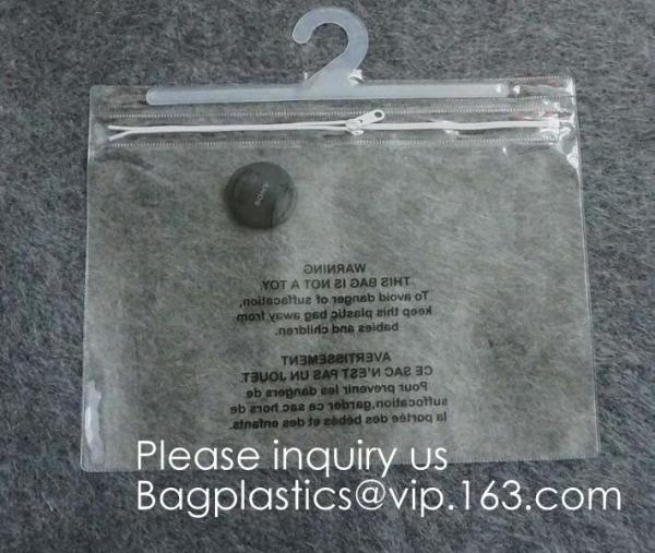 Cloth Hanger Hook Plastic Bags With k Hook Packaging Bag For Underwear Bikini