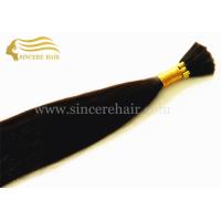 Buy cheap 50 CM Remy Human Hair Extensions, 20" Black Straight Real Remy Human Hair Bulk product