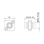 Square FC Fiber Optic Adapter Metal FC Coupler SX Single Mode