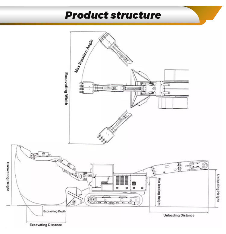 Rock Loading Crawler Mucking Loader Environmental Protection ZWY-50A