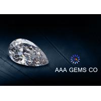 Buy cheap White Color Pear Cut Moissanite Loose Stones , Synthetic Created Moissanite product