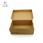 Plain Corrugated Cardboard E Flute Shoe Packaging Box Eco Friendly