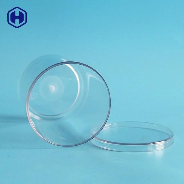 Quality Round Food Packaging Plastic Containers Clear PET Plastic Cylinder Jar for sale