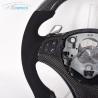 Buy cheap White Stitching Alcantar BMW Carbon Fiber Car Steering Wheel Leather Toray Twill from wholesalers