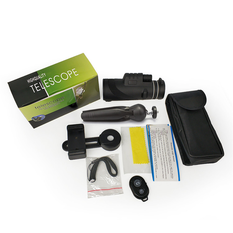 16x52 Cell Phone Monocular Telescope With Smartphone Adapter and Tripod
