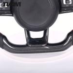 Leather Red Stitching Carbon Fiber Volkswagen Steering Wheel OEM 350mm