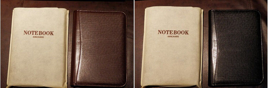 B5 A5 A6 Leather Manager folder Spiral binder notebook with zipper and Calculator