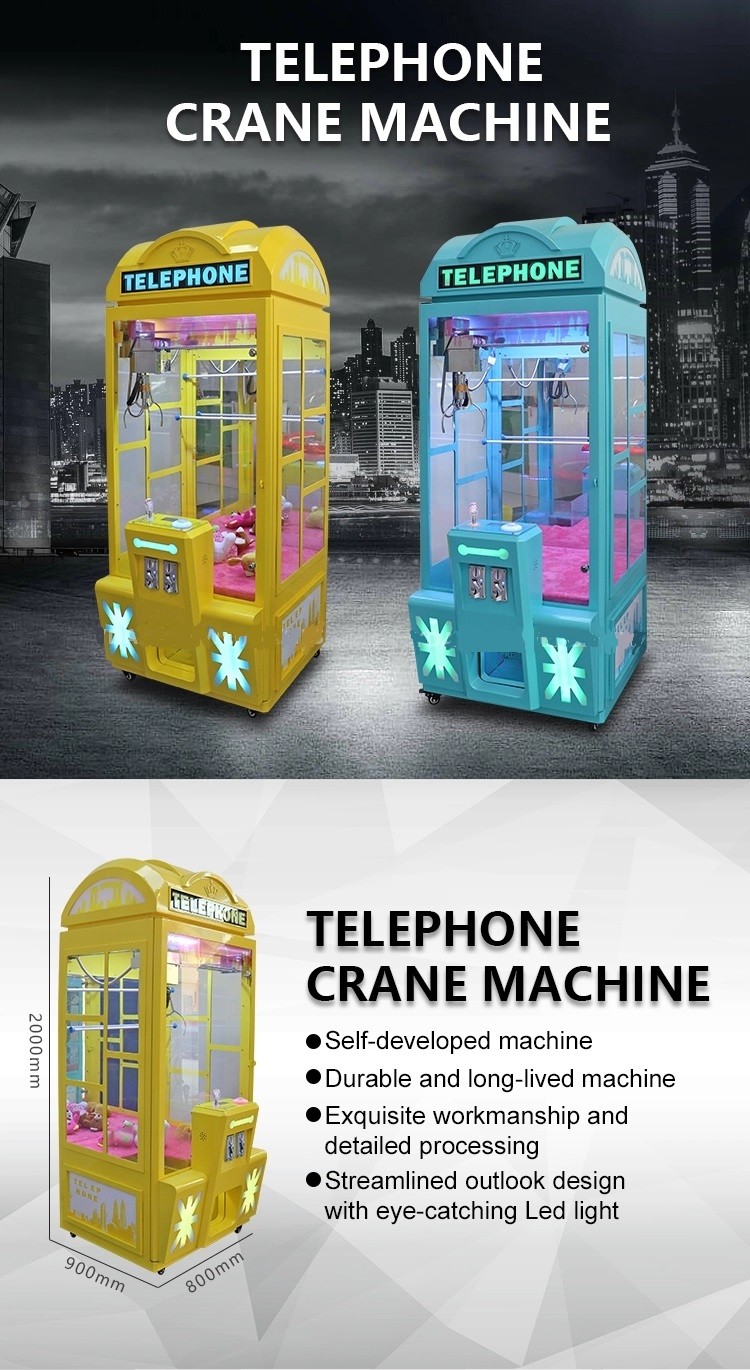 Telephone Small Gift Vending Machine Metal Material 110 / 220V Voltage