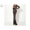 Buy cheap Long Sleeve Gold Sequin Mermaid Prom Dress Special Sequins Fabric Zipper No Tail from wholesalers