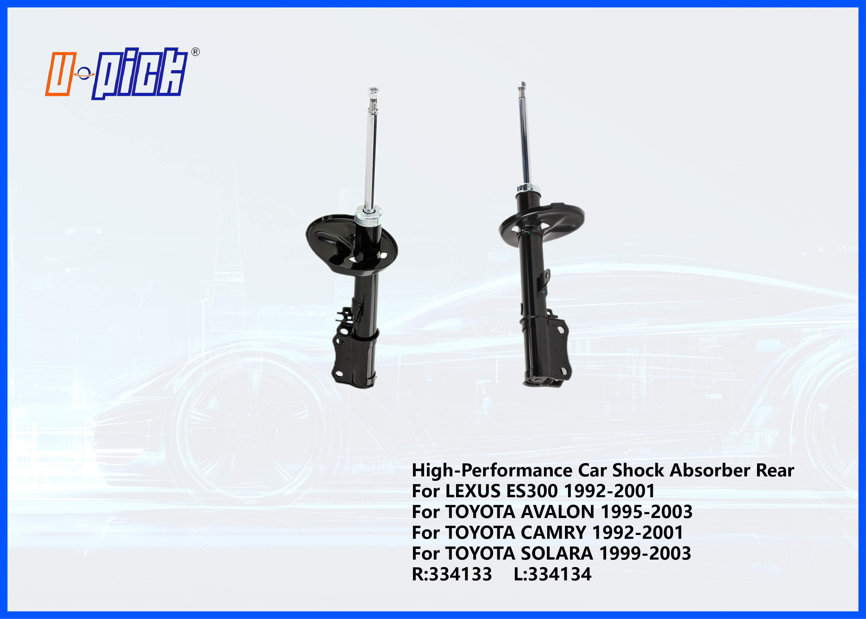 High-Performance Car Shock Absorber Rear For LEXUS ES300 1992-2001 TOYOTA AVALON 1995-2003 CAMRY 1992-2001 SOLARA 1999-2003 R:334133 L:334134