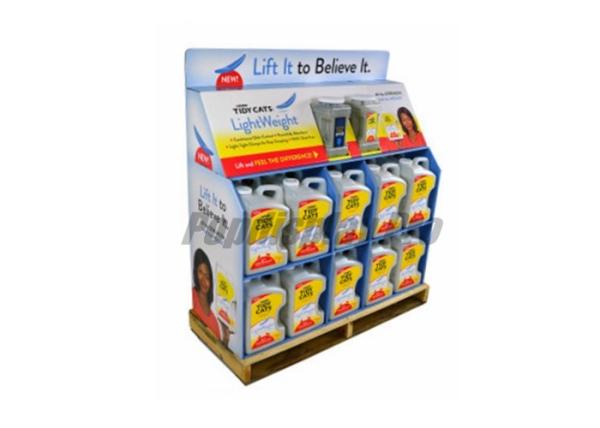 Buy cheap Pet Food Retail End Cap Displays With 2 Dividers And Wedged Top from wholesalers