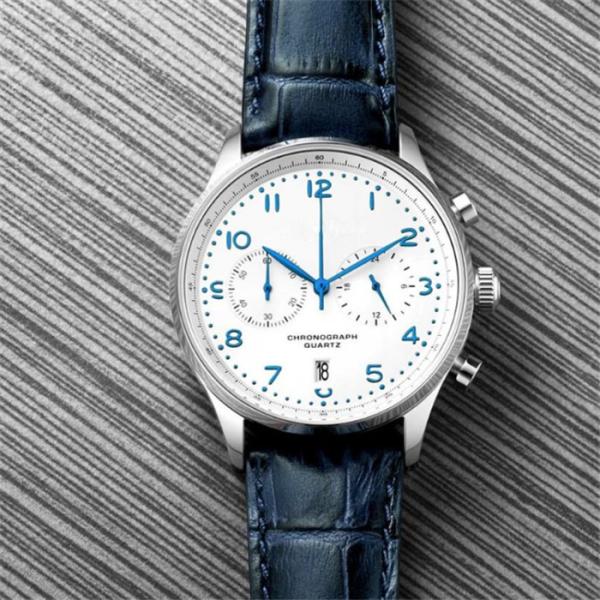 Buy cheap 20mm 5atm Leather Strap Wrist Watch OEM Black Leather Wrist Watch from wholesalers