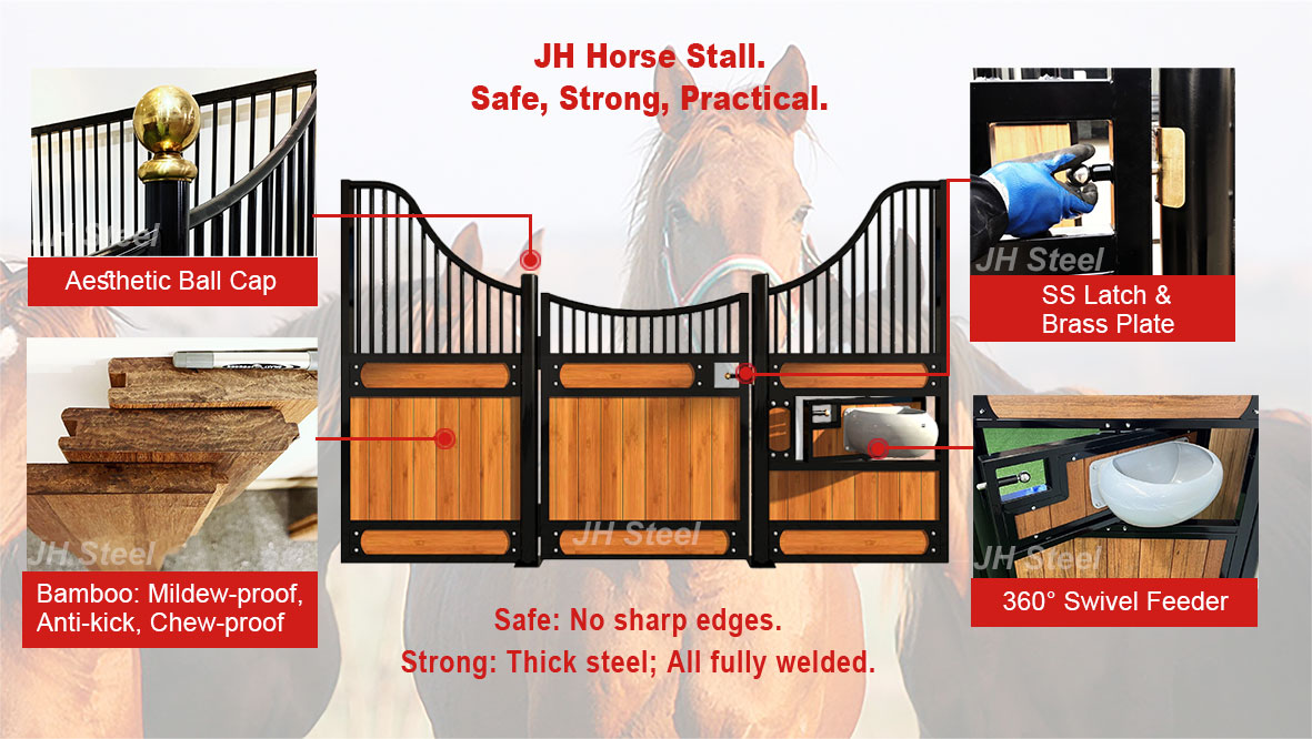 American Carbonized Bamboo Wood Horse Stall Panels To Build 3.8m
