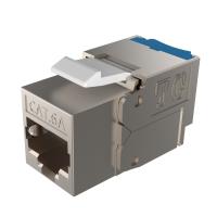 Buy cheap FTP CAT6A Keystone Jack Toolless RJ45 Socket 50u Inch Gold Plated product