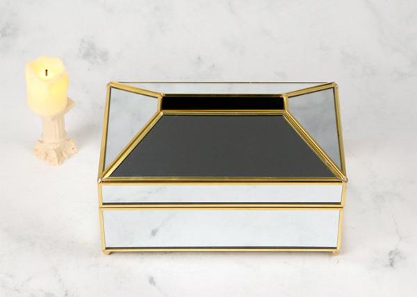 Buy cheap Geometric glass greenhouse glass golden artifact pumping paper tissue box living bedroom decoration pumping paper box from wholesalers