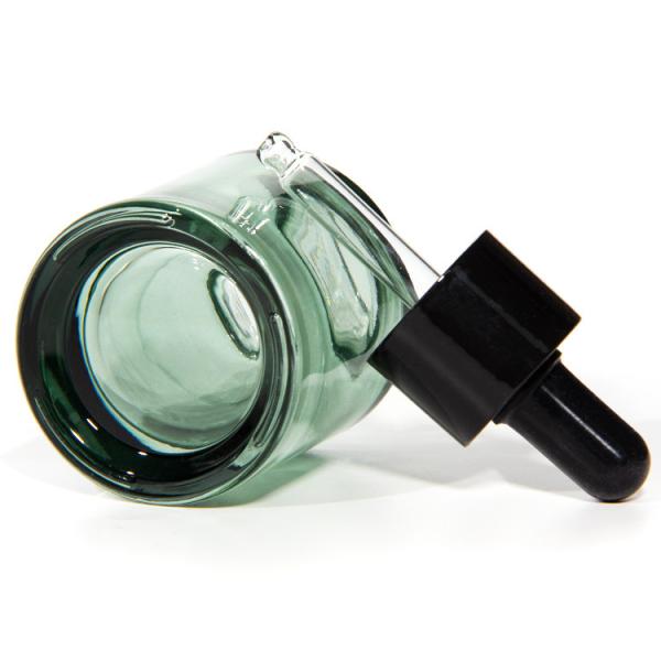 Buy cheap Cosmetic Skincare Packaging 20ml 30ml Cylinder Clear Amber Hair Essential Oil Serum Glass Dropper Bottle from wholesalers