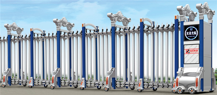 Electric Sliding Automatic Retractable Gate With LED Screen Customized Factory Main Gate Door