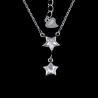 Buy cheap Engagement Silver Butterfly Necklace / CZ Stone Anniversary Gift Necklace from wholesalers