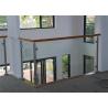 Buy cheap Frameless Stainless Steel Glass Railing Handrail Modern Style With Wood Hand Rail from wholesalers