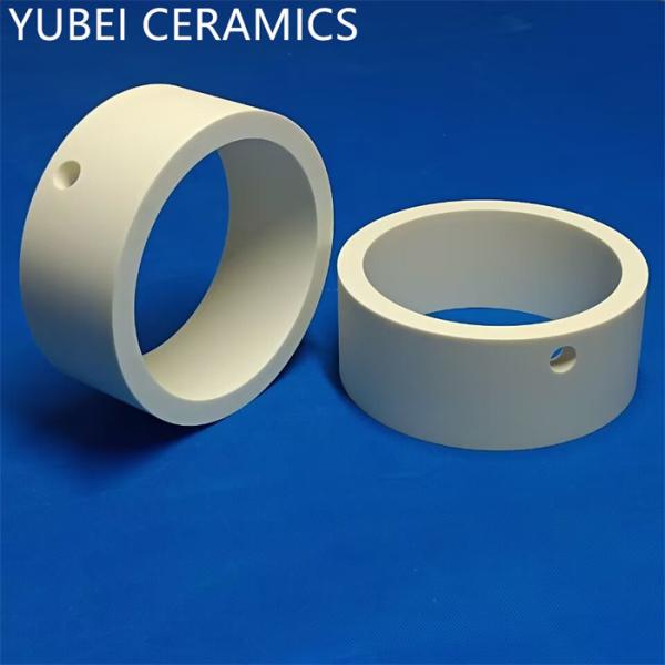Buy cheap Alumina Ceramic Protective Sleeve Wear Resistant Industrial Ceramic Rings Al2O3 340GPa from wholesalers
