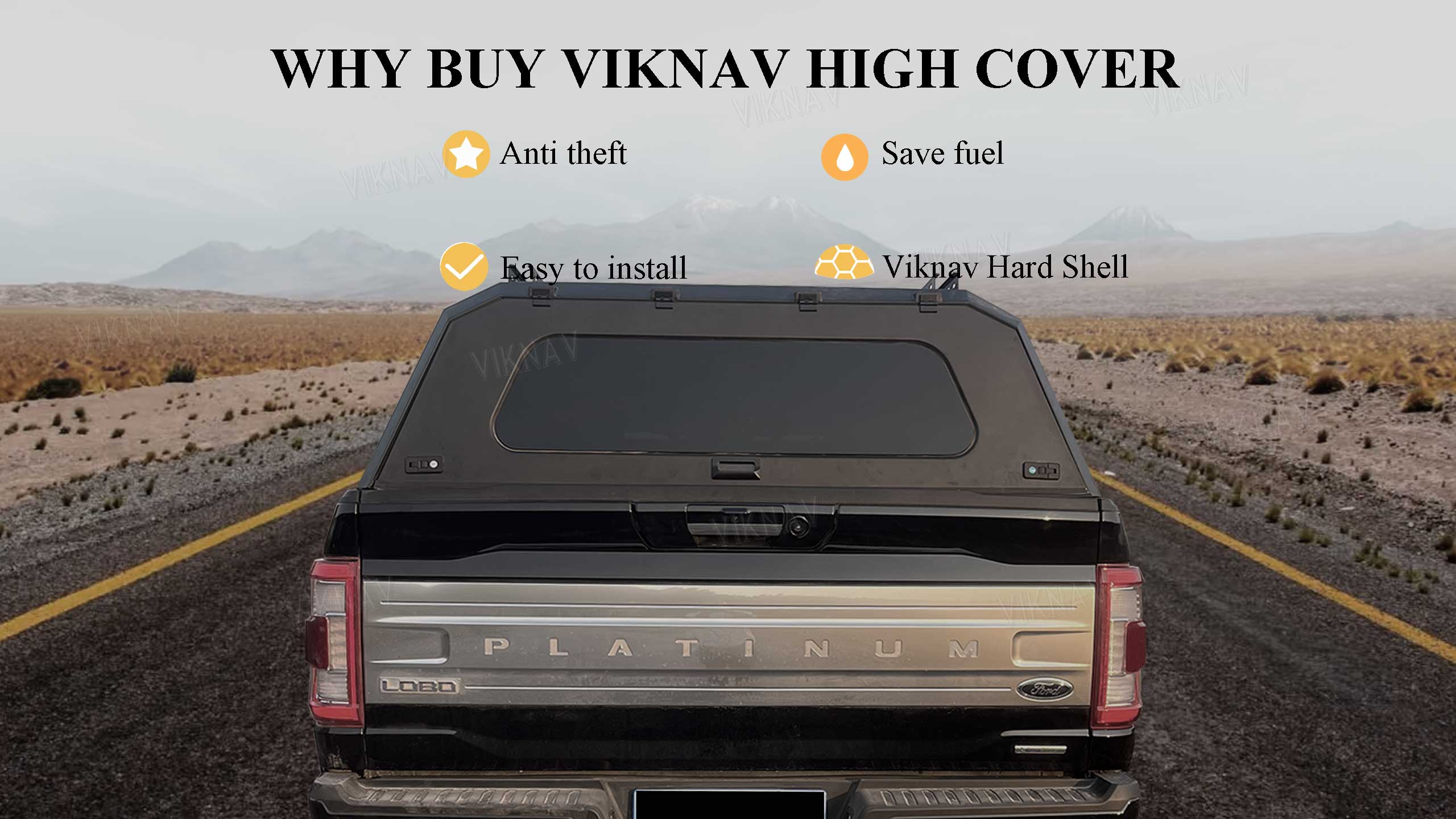 Viknav Suitable for Ford Raptor F150 modified trunk lid high cover pickup truck accessories