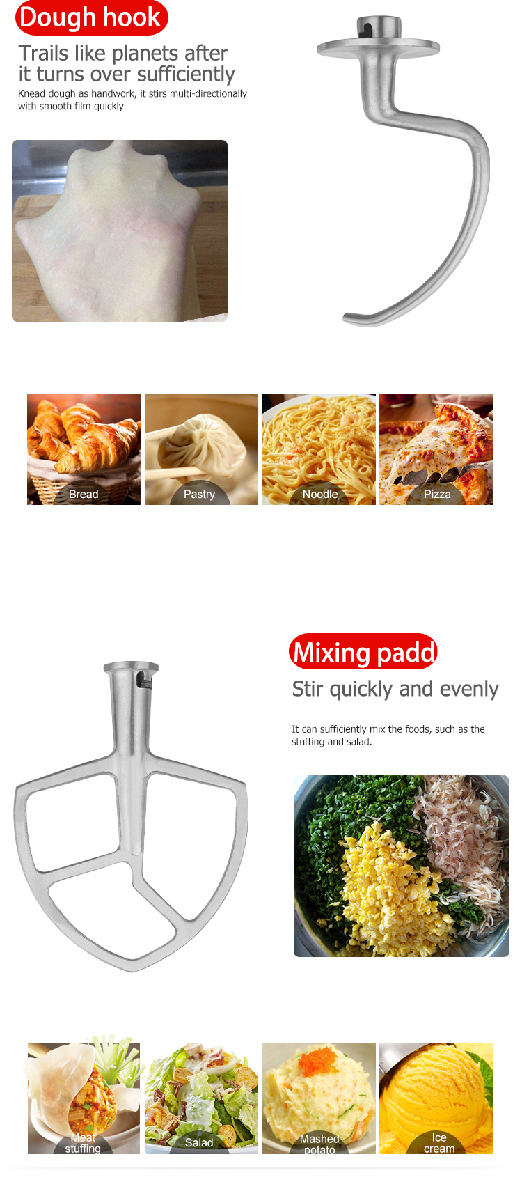 22KG Stainless Steel Multiple Color Spiral Kitchen Dough Mixer for Bread Beverage