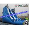 Buy cheap Children Amazing Inflatable Water Slide In Outdoor , Durable Blue Inflatable Water Slide from wholesalers