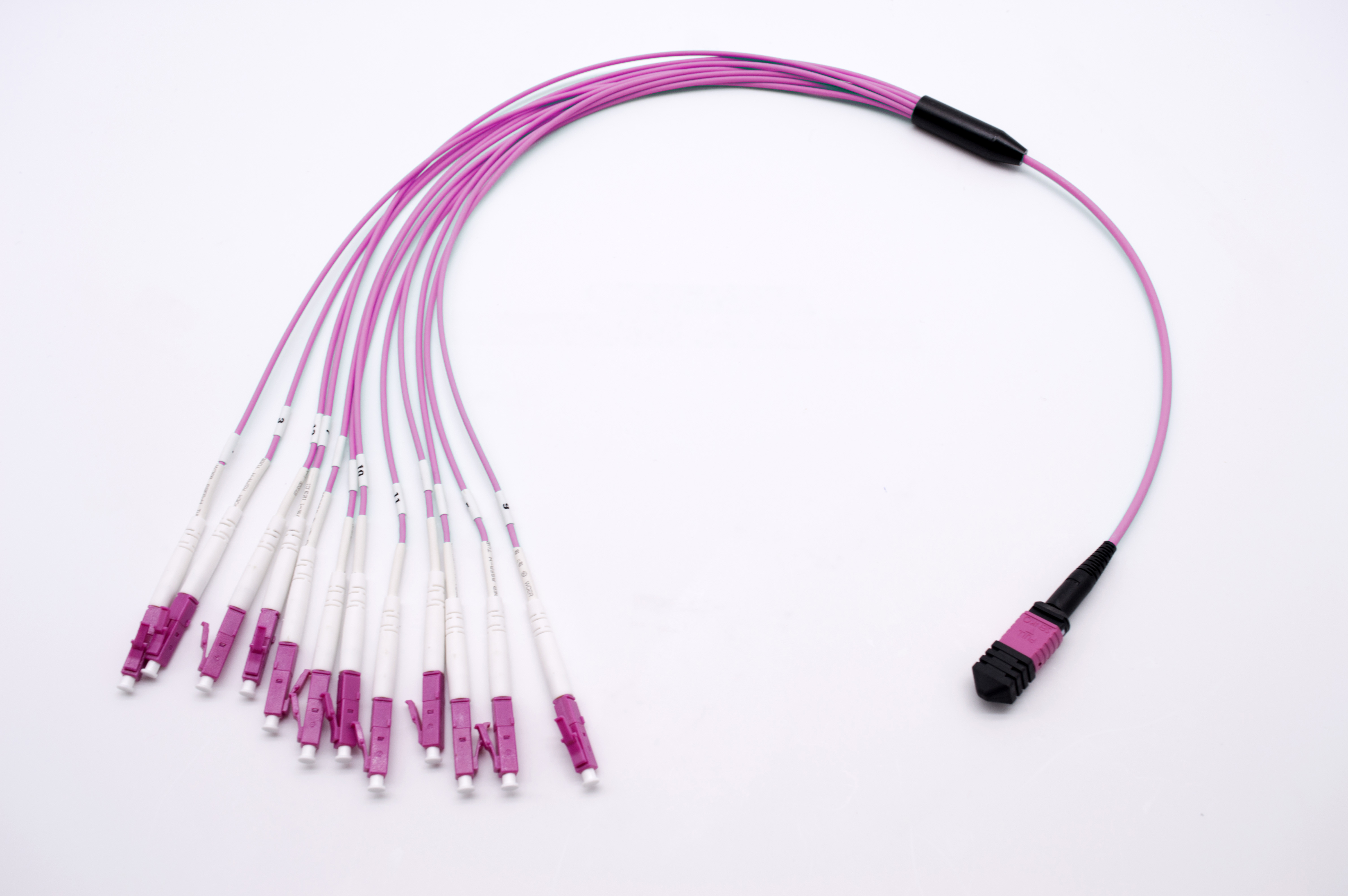 Multimode OM3/OM4 8/12/24 core mtp mpo fiber breakout cable,MPO MTP female to female fiber connector