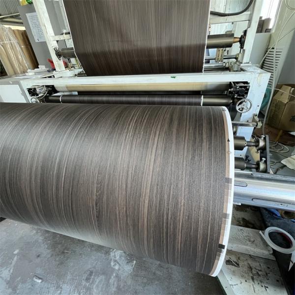 Buy cheap Black Wood Grain Embossed PVC Decorative Foil For MDF Cabinet Door Vacuum Membrane Press from wholesalers