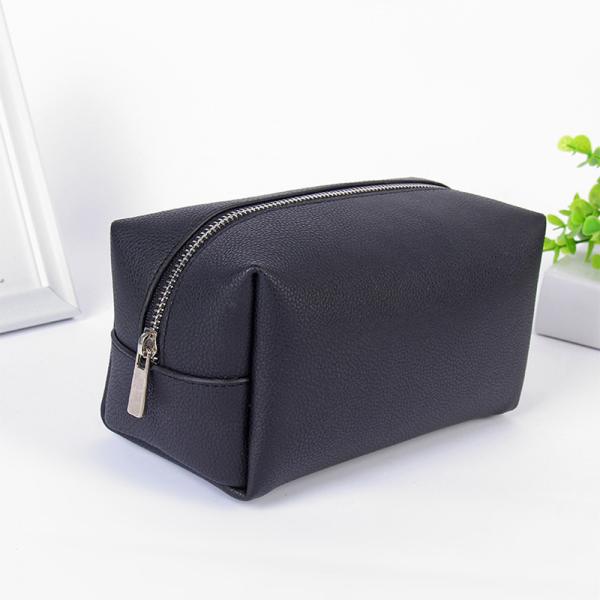 Buy cheap Design High Quality Pure Color PU Leather Cosmetic Toiletry Travel Bag from wholesalers