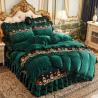 Buy cheap Duvet Cover Set 4pcs 400TC Cotton Bed Skirt Luxury Pleated Bedding with 2 Pillow Cases from wholesalers