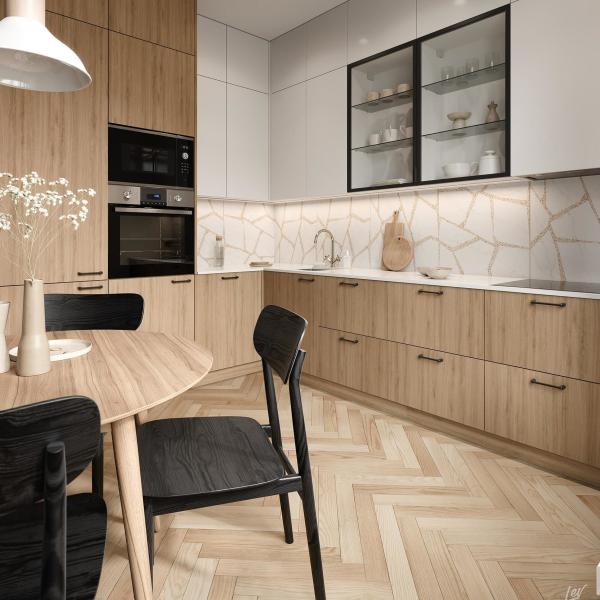 Buy cheap Wall Modern Kitchen Cabinet Villa Designs Simple Custom Luxury Wood Veneer Kitchen Cabinet from wholesalers