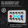 Buy cheap DC12V Semi-assembly Red Blue Flash DRL White Hi/Lo Beam LED Headlight for Honda-CG125 from wholesalers