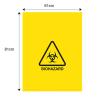 Buy cheap Large Capacity Yellow red hospital clinics infectious plastic disposable medical biohazard waste bags from wholesalers