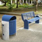 Rectangular Metal Outdoor Trash Cans 740 X 500 X 930mm Size For Garbage