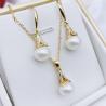 Buy cheap Natural Pearl necklace jewelry set Natural freshwater pearls beaded pearls made of high quality jewelry necklace Earring from wholesalers
