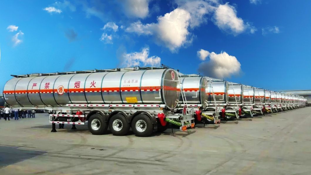 3 Axles 40000L 30t Insulated Aluminum Tanker Semi-Trailer with Fuwa Axle 13t and Mechinical Suspension for Organic Chemical of Dibutyl 