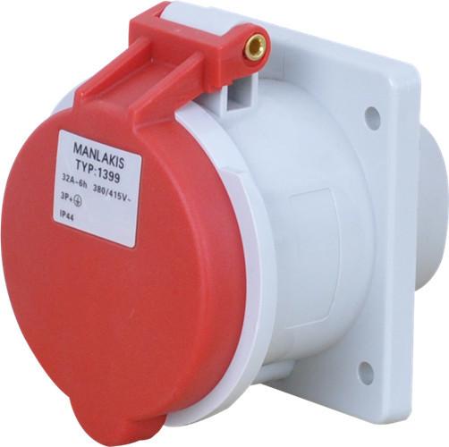 Buy cheap Anti Aging Nylon 16A 440V 4P Panel Mounted Socket IEC Standard from wholesalers