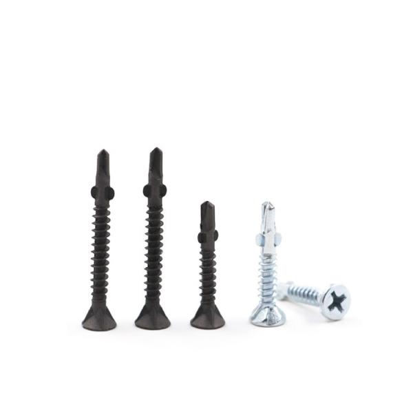 Buy cheap ISO9001 2015 Certified Flat Head Self Drilling Wing Screw Black Blue Zinc Countersunk from wholesalers