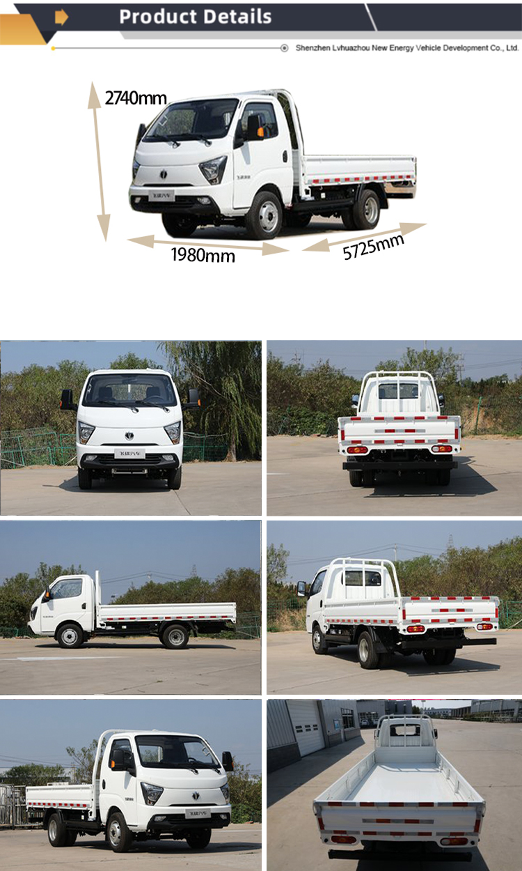 s 3-ton Electric Light Truck with 250km Pure Electric Range and 4010*1750*380 Dimensions