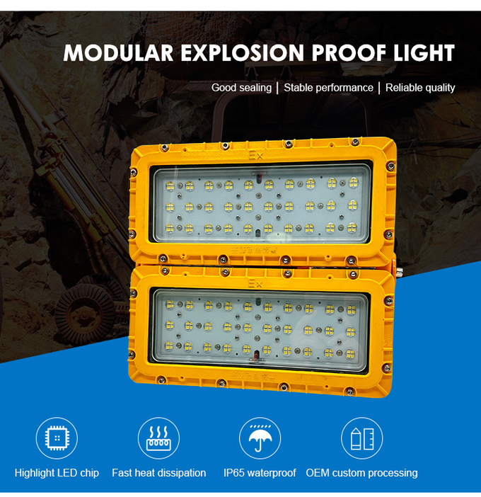 IP65 SMD2835/3030 LED Explosion Proof Lighting Fixtures Heat Dissipation Design
