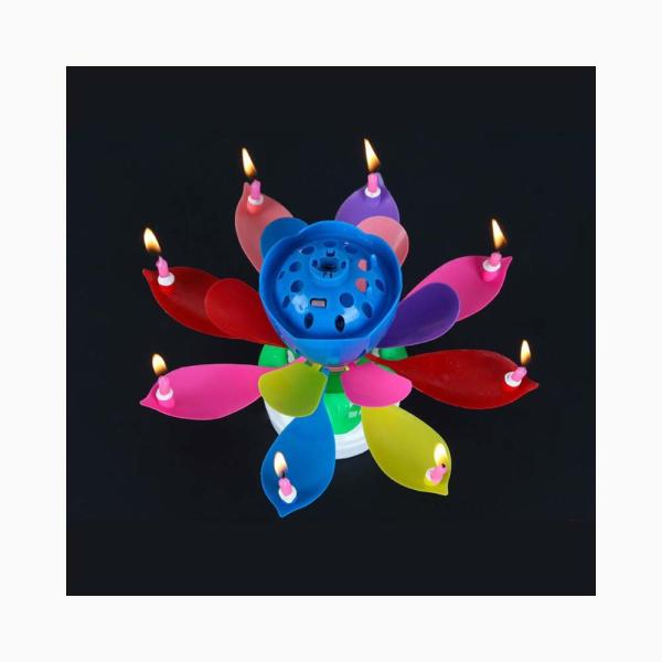 Buy cheap Multicolor Spinning Musical Birthday Candle Flower For Celebration from wholesalers