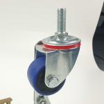 2 Inch Blue Soft Small Wheels M12x30mm Threaded Stem TPR Casters Heavy Duty