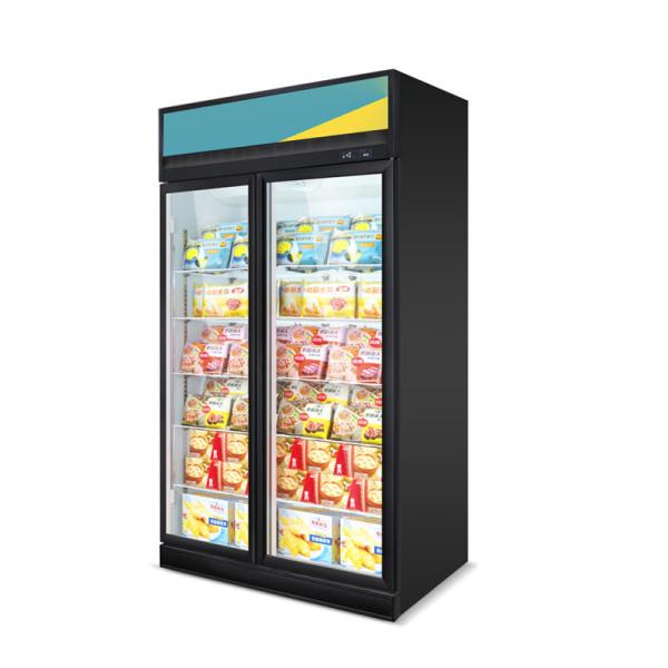 Buy cheap Supermarket Refrigerator Merchandiser Upright Glass Door Freezer Display Case from wholesalers