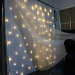 150w Double Decker Fireproof Velvet Backdrop LED Starlit Curtain White Lights