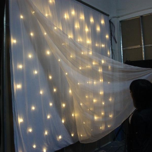 150w Double Decker Fireproof Velvet Backdrop LED Starlit Curtain White Lights