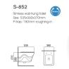 Buy cheap Modern Bathroom Round One Piece Wall Hung Toilet Rimless With Flower Pattern from wholesalers
