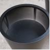 Buy cheap Large outdoor vertical round garden planters black metal flower pot from wholesalers