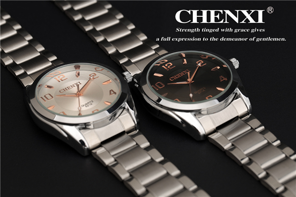 Stainless Steel Wrist Watch Quartz Gold Watches CHENXI Branding Watches Men Fashion Watch